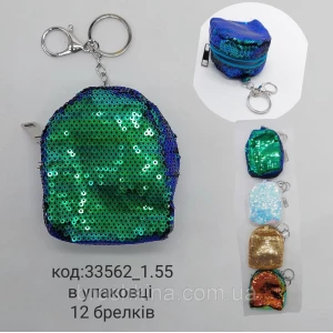 Изображение товара -  Брелок кошелек в паетках  6 шт/уп.