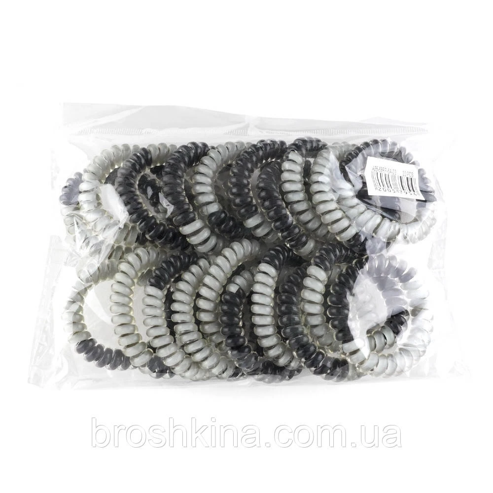 Резинки для волос пружинки (спиральки)  Ø5.5 см 20 шт/уп. глянцевая