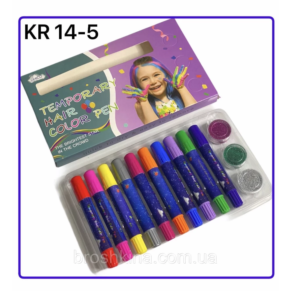 Маркер (пастель) для волос Hair Chalk 10 цветов