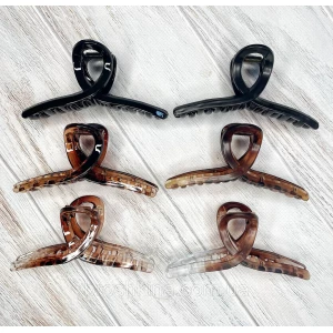 Изображение товара - Крабы для волос 11 см пластик 12 шт/уп. цветные