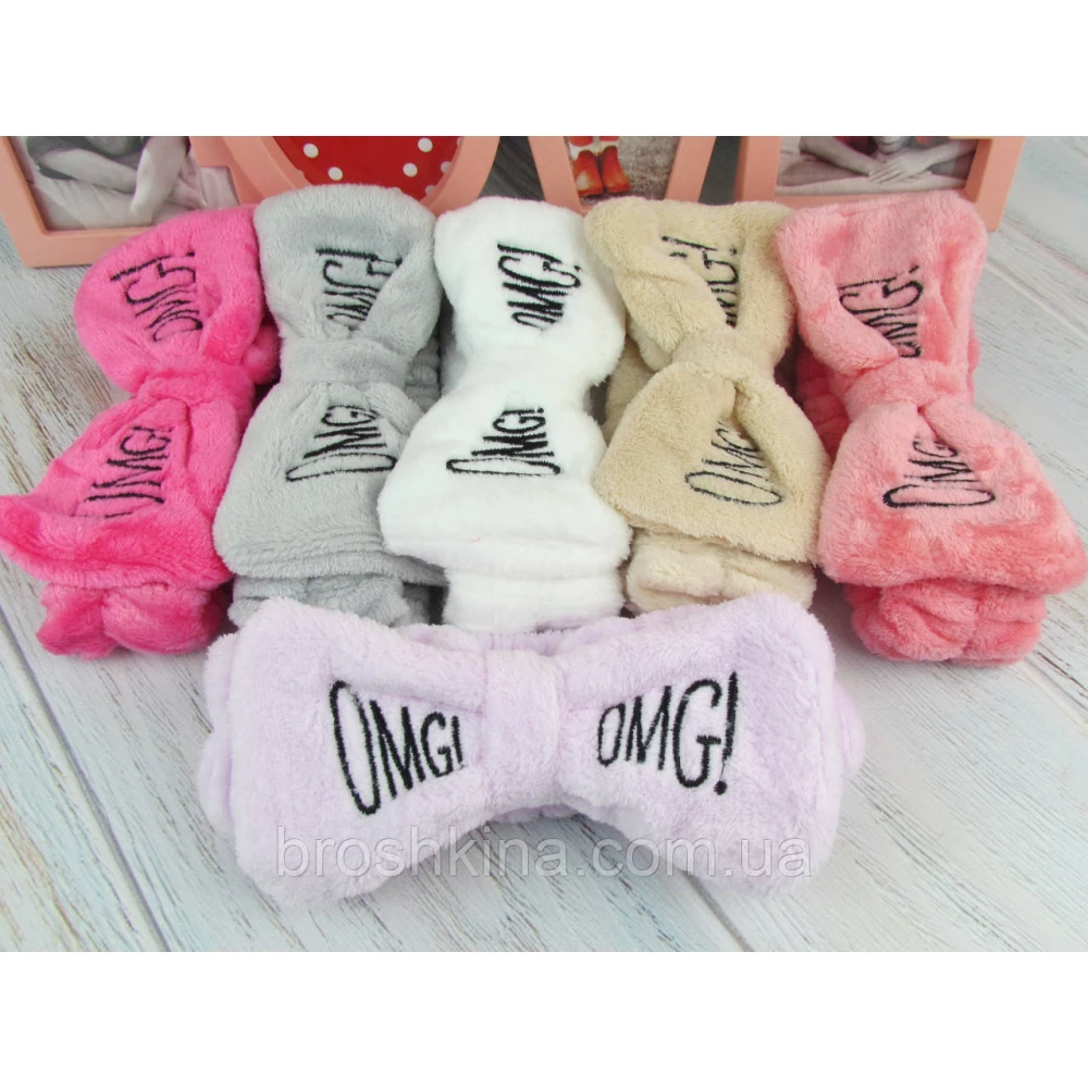 Повязки для умывания махровые OMG! цветные 12 шт/уп. без выбора цвета
