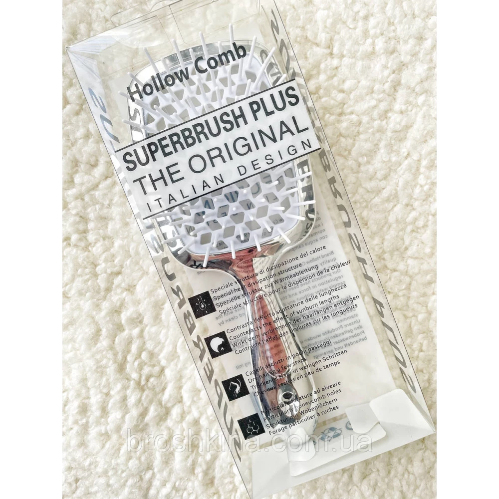 Гребінець SUPERBRUSH PLUS В КОРОБЦІ СВІТЛЕ СРІБЛО