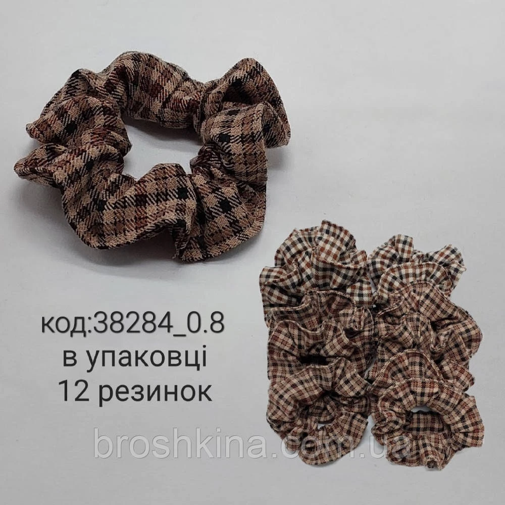 Резинки объемные текстиль Ø11 см  12 шт/уп.