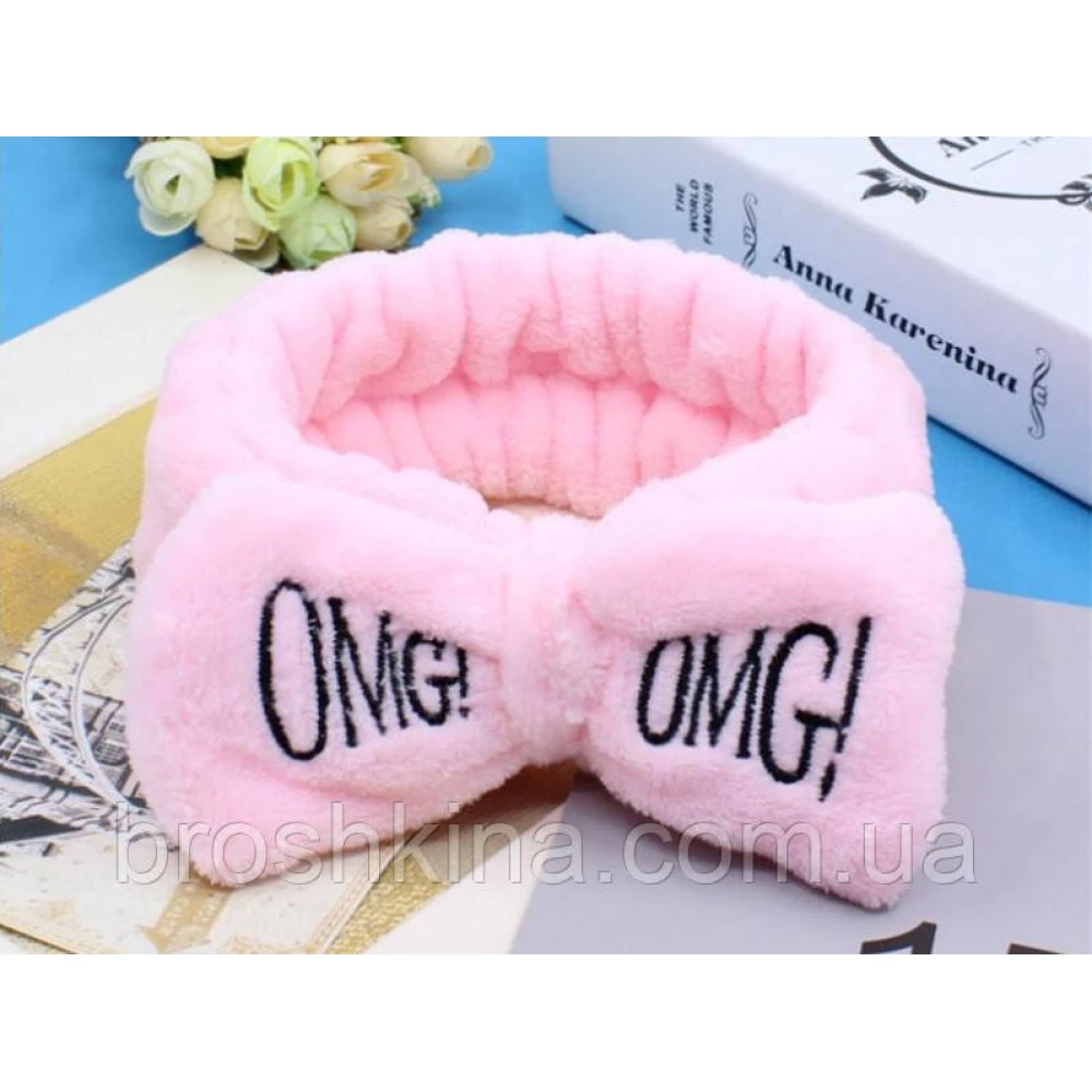 Повязки для умывания OMG! 6 шт/уп. махра все розовые