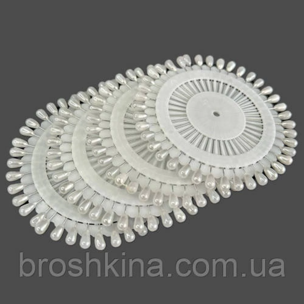 Кравецькі булавки з кулькою 3.5 см 40 шт/пластина БІЛІ