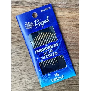 Изображение товара -  Голки 5/10 для ручного шиття з позолоченим вушком ROYAL 16 шт/комплект