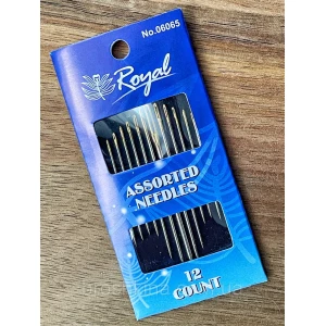 Изображение товара -  Голки для ручного шиття з позолоченим вушком ROYAL 12 шт/комплект
