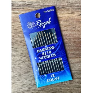 Изображение товара -  Голки 5/10 для ручного шиття з позолоченим вушком ROYAL 12 шт/комплект