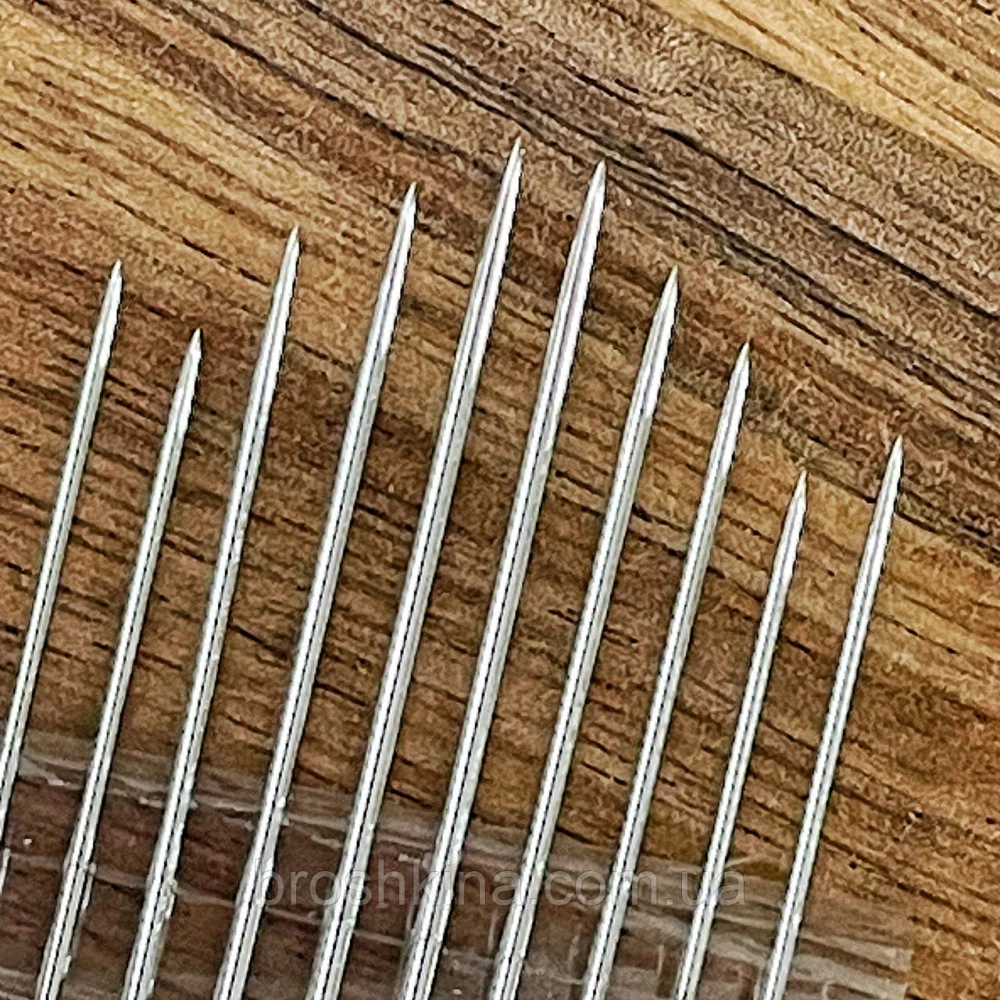 Голки 1/5 для ручного шиття з позолоченим вушком NEEDLES 10 шт/комплект
