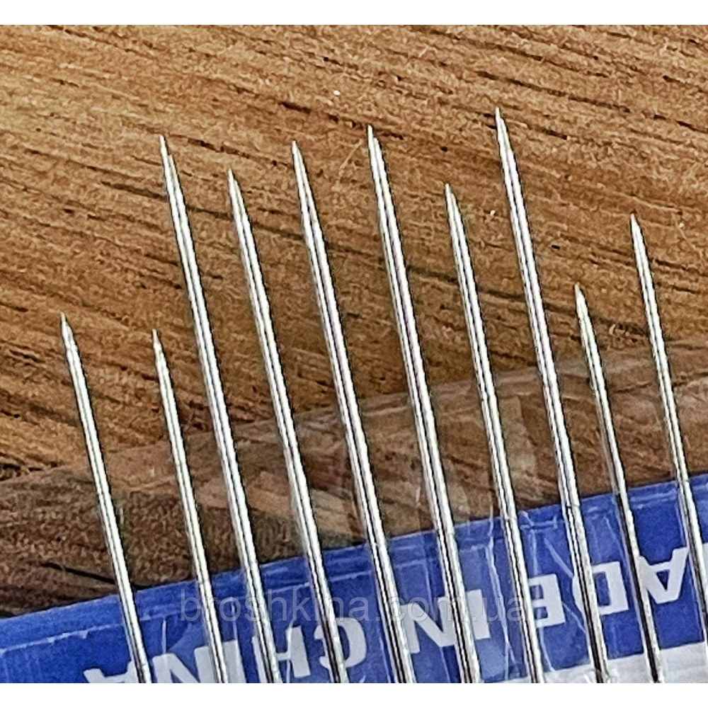 Голки для ручного шиття з позолоченим вушком NEEDLES 10 шт/комплект