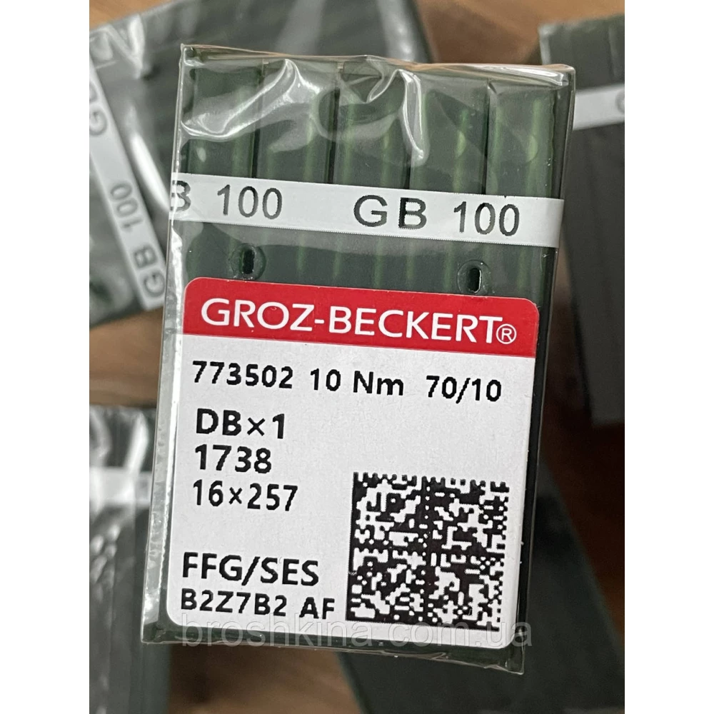 Голки для промислових швейних машин тонка колба Groz beckert (Китай) DB1 №70 10шт/уп