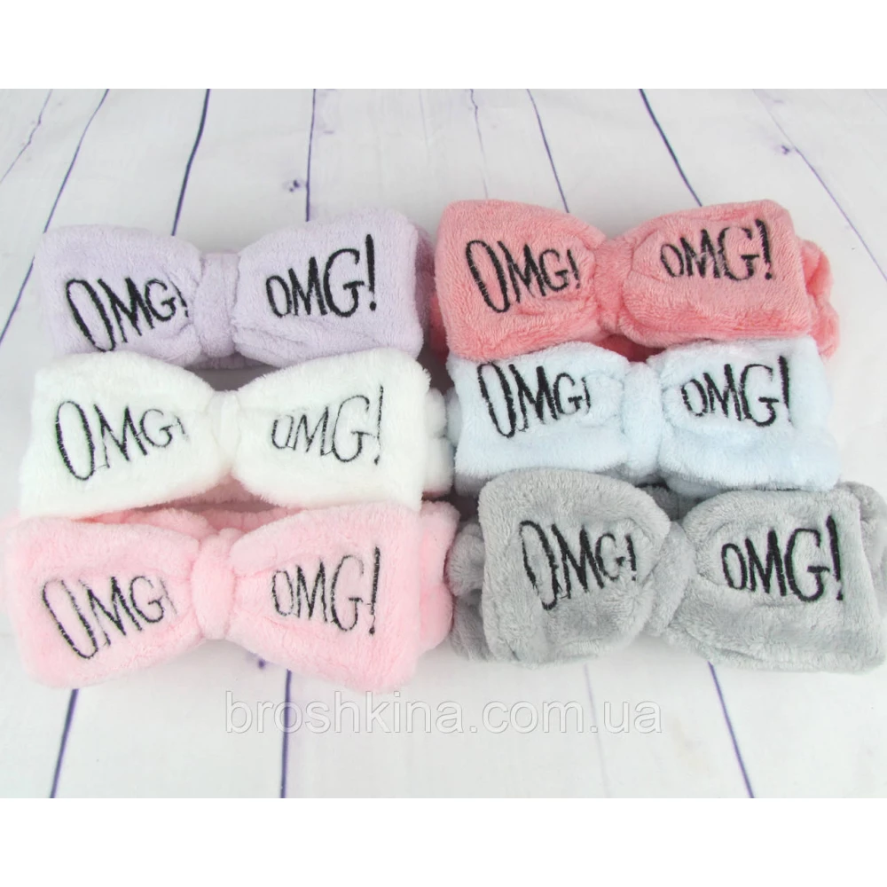 Повязки для умывания махровые OMG! цветные 12 шт/уп. без выбора цвета