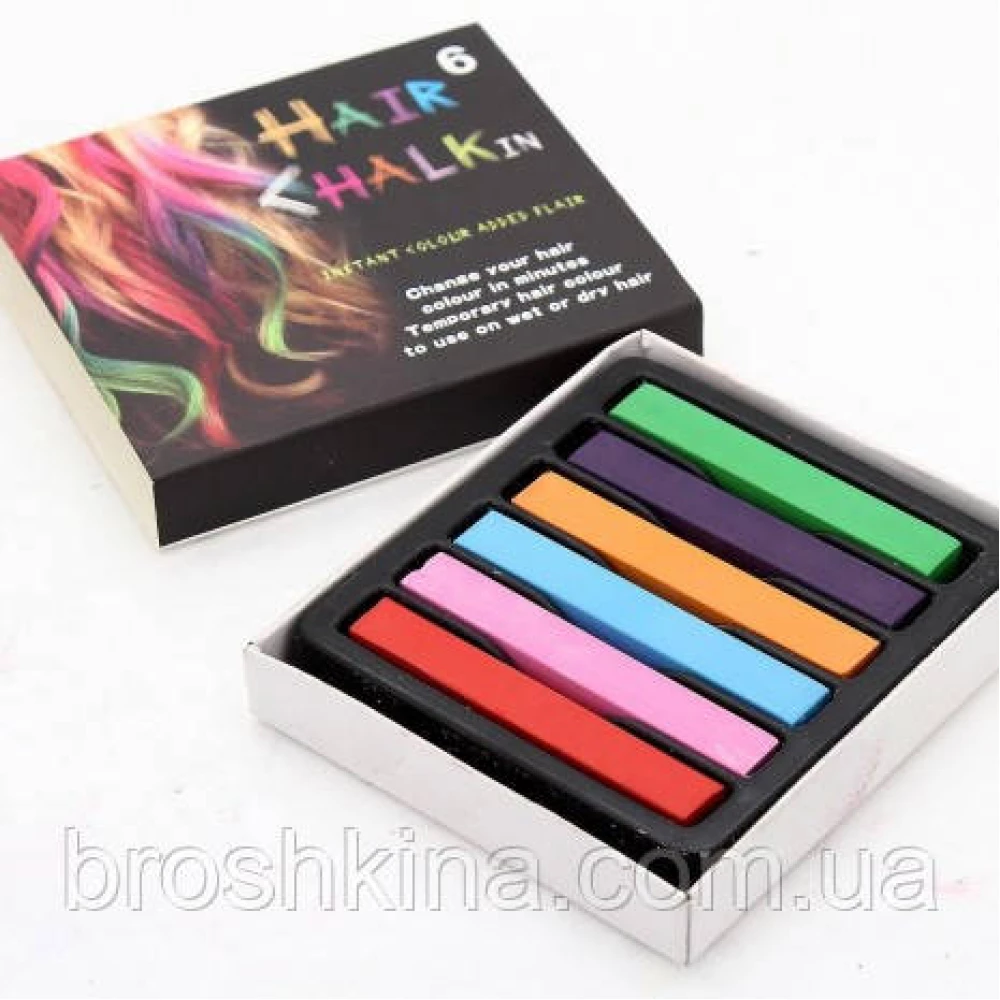 Мелки (пастель) для волос Hair Chalk 6 цветов