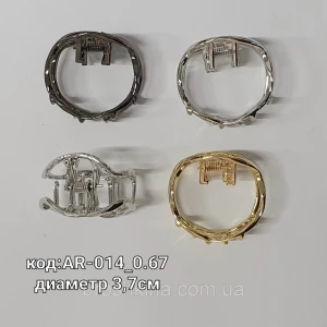 Изображение товара -  Краби для волосся 3.7 см метал 12 шт./пач.