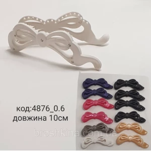 Изображение товара -  Заколка банан 10 см каучук/cтрази 12 шт./пач.
