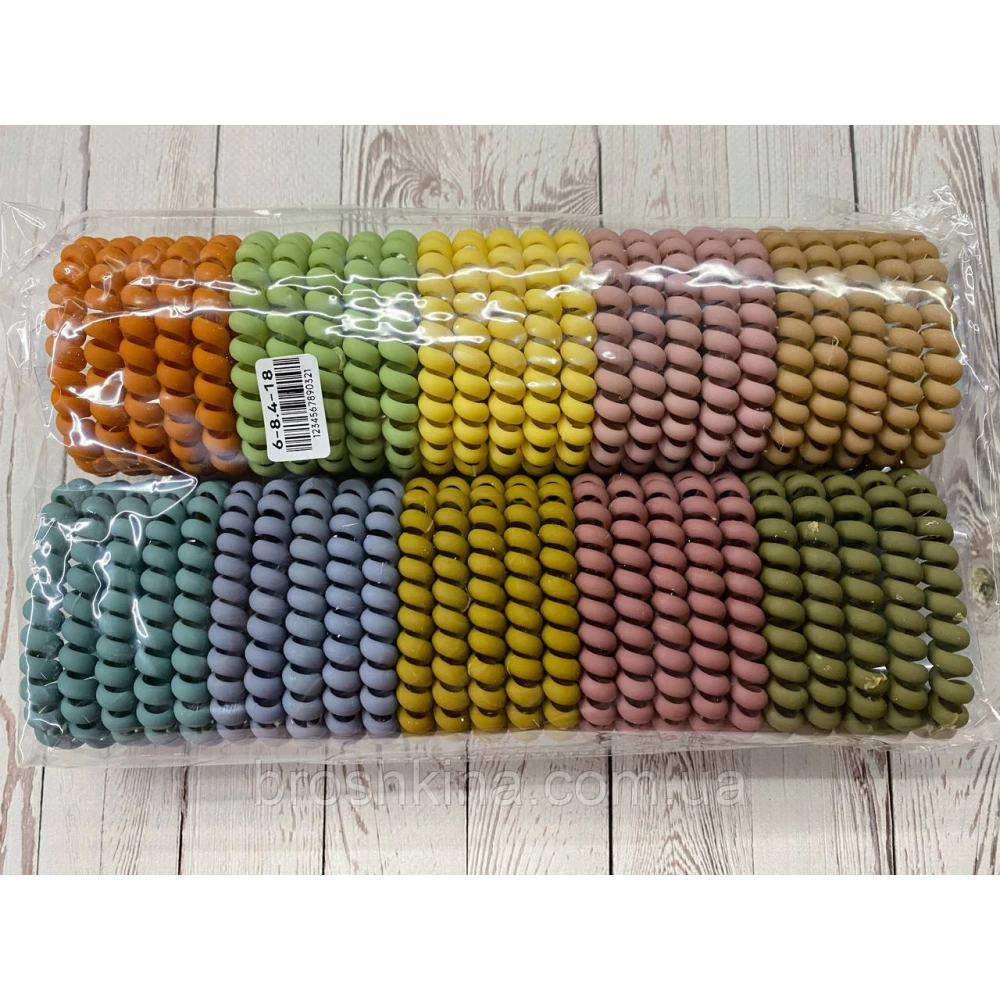 Резинки пружинки Ø5.5 см цветные 20 шт/уп.