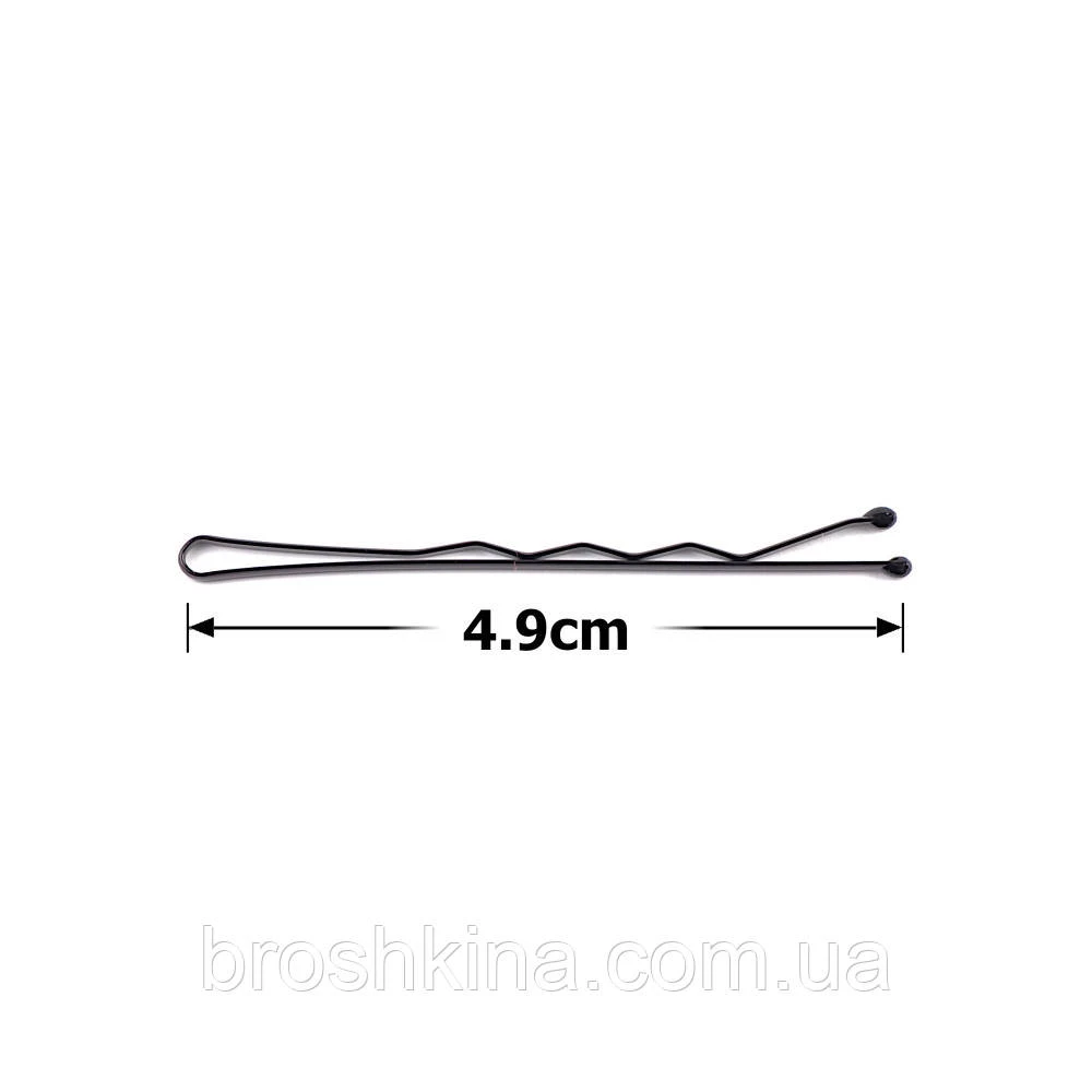 Невидимки Sinuoni черные волнистые 5 см 10 шт/набор